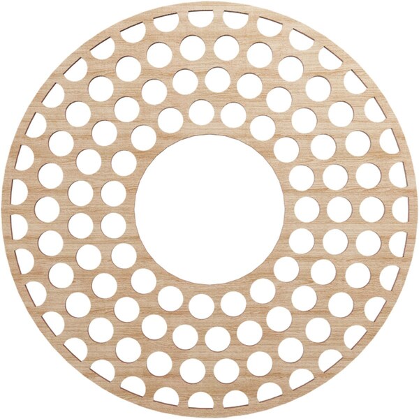 Ekena Millwork Fink Wood Fretwork Pierced Ceiling Medallion, Alder, 16"OD x 5 3/4"ID x 1/4"T CMWP16X16X0250FFAL - main